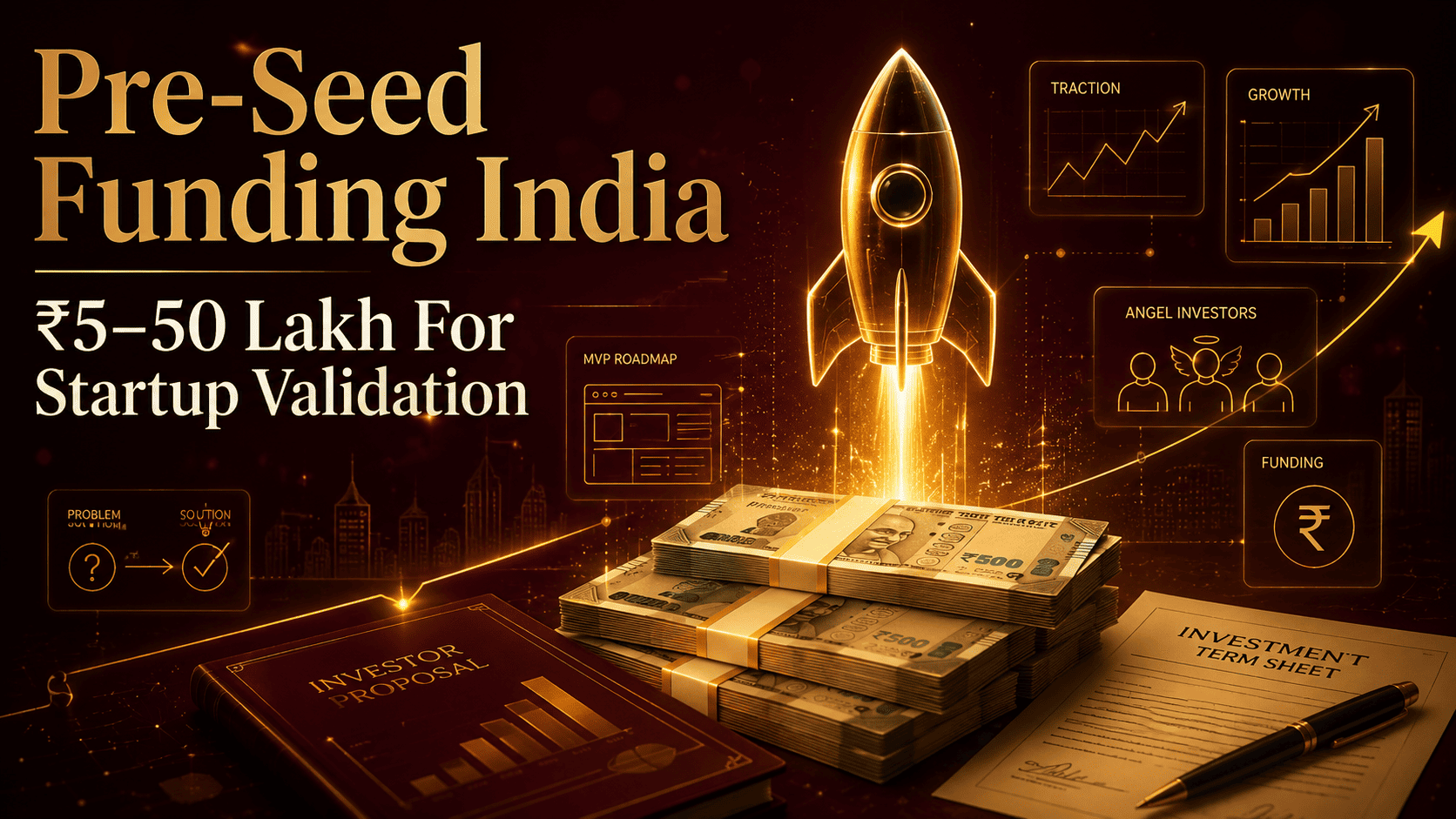 Pre-seed funding India startup raising ₹5 to ₹50 lakh for MVP validation and early-stage growth
